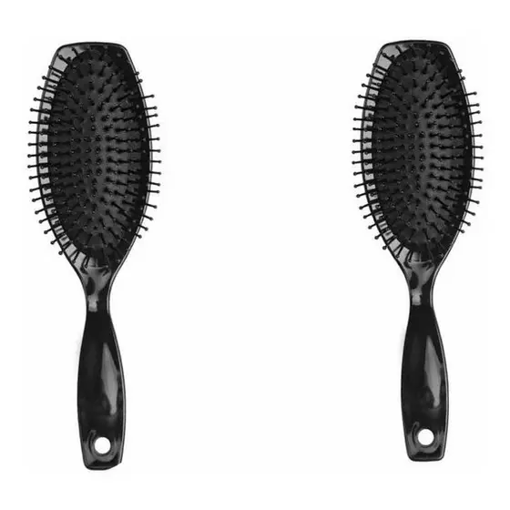 Kit 2 Escova Oval Almofadada 410 Black