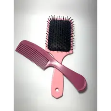 Escova De Cabelo Rosa Clara kit Pente