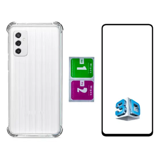 Capa Capinha Anti Impacto Para Galaxy M52 + Pelicula 3d Compativel Samsung Protetor De Tela Anti Choque Case
