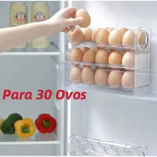 Porta Ovos Organizador para Ovos Capacidade 30 Ovos Para Geladeira