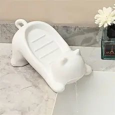 Saboneteira Porta Sabonete Gato Gatinho Banheiro Lavabo Pia Box Mesa Bancada Antiderrapante Drenagem