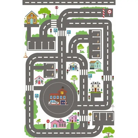 Tapete Ilustrativo Pista De Corrida Brincar Carrinho, Pista para carrinho Hotwheels, Cidade Em Lona, hot wheels, miniaturas, Presente menino dia das crianças, natal e aniversário de 2 anos, 3 anos, 4 anos, 5 anos, 6 anos até 7 anos de idade.