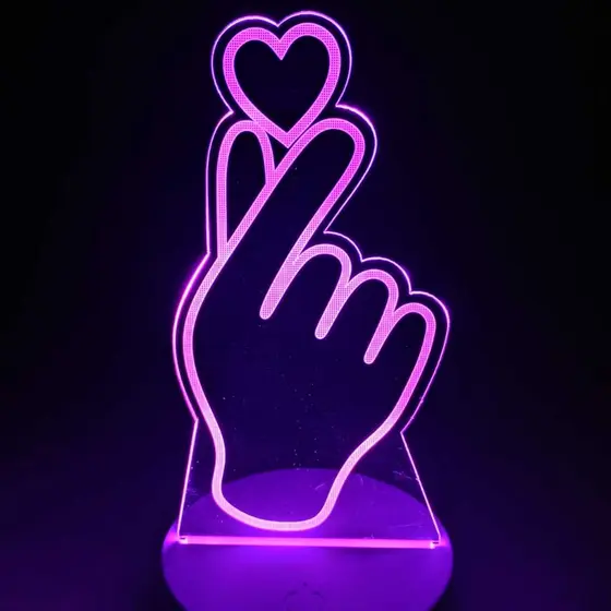 Abajur Luminária BTS, K-POP, KPOP, DORAMA Led 3D de Mesa ac0062 Presente Criativo diferente menina Luz Noturna Decoração