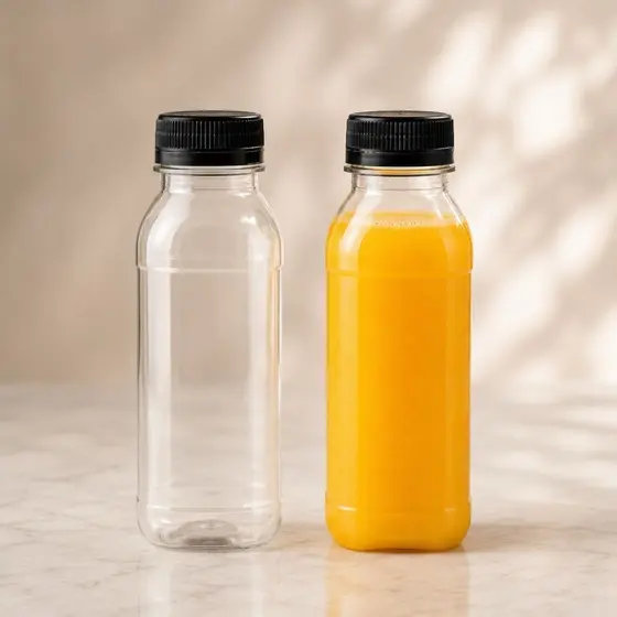 Kit Garrafinhas PET 200ml/300ml/500ml  Premium com Tampa| Suco, Detox & Caldo de Cana + Envio Rápido