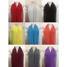 echarpe liso chiffon para evento de festa e casamento