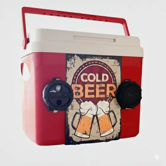 Caixa Térmica Cooler Personalizada Com Som 32L