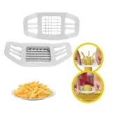Cortador Fatiador de Batata Frita Palito e Legumes Prático, Cortador De Batata Palito（Branco）