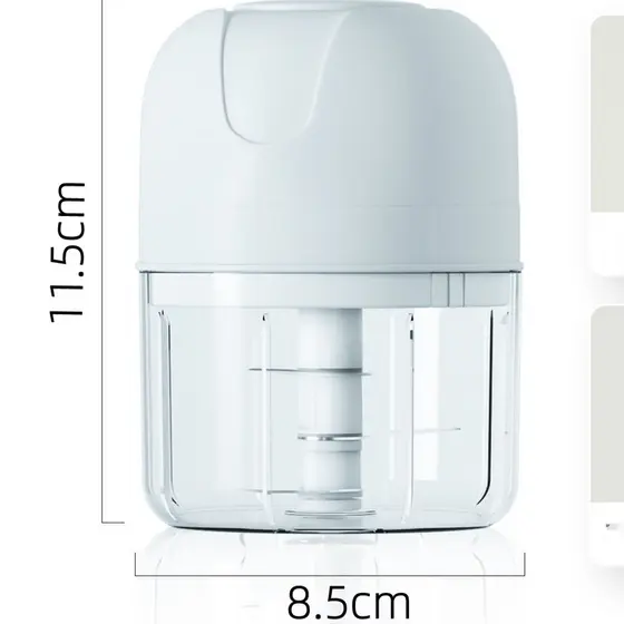 Mini Processador Triturador Elétrico De Alimentos Para Legumes Alho Gengibre 250ML Cozinha Casa