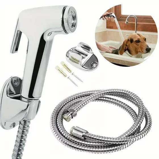 Ducha Higiênica Para Banheiro Completa Luxo Inox núcleo da válvula de cobre 1,2m Chuveirinho Privada