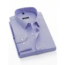 Camisa Masculina de Manga Longa Xadrez Fina sem Bolsos Importada