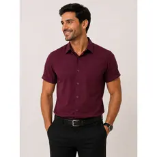 Camisa Social Manga curta com bolso,100% Microfibra,Não amassa,não precisa passar a ferro e é fresco para usar no verão.