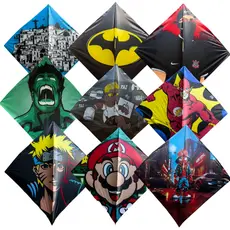 Raia Peixinho Pipa Papagaio Flechinha Plastico 38x38 Pacote Com 10, 20, 30 E  40 Unidades Sortidos