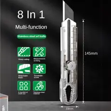 Estilete Profissional 18Mm Com Trava Aço Inox Maciço