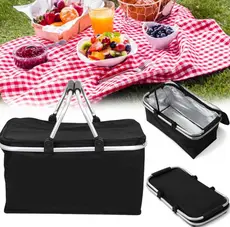 Cesta Térmica Cooler 30L Dobrável | Bolsa Térmica Grande para Praia, Piquenique, Camping, Lanche e Bebidas