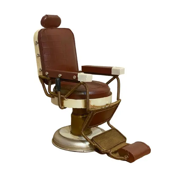 ENFEITE CADEIRA DE BARBEIRO MINIATURA VINTAGE RETRO 31CM