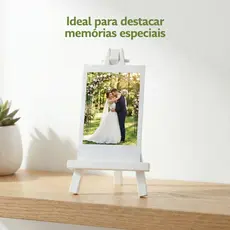 Mini Cavalete Suporte Foto Polaroid Instax - Decoração Mesa Lembrancinha Preto Branco Doulie