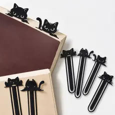 Kit Marcadores de Página Gatos Criativos | Marca Página Fofo Gatinho Livros Caderno Presente