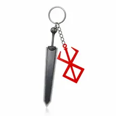 Chaveiro Berserk Anime – Símbolo + Espada - Acessório Geek, Colecionável para Fãs