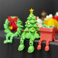 Enfeite de Natal 3D Articulado Criativo – Decoração de Mesa, Prateleira, Árvore e Guirlanda | Presente Natalino Charmoso