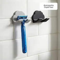 Suporte para Gillette e Prestobarba com Adesivo Dupla Face | Organizador de Banheiro