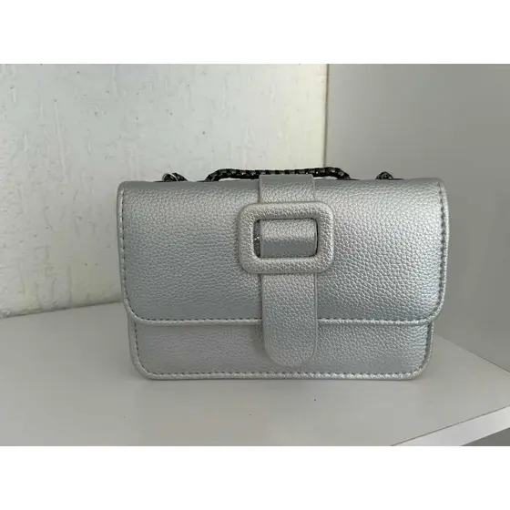 Bolsa feminina pequena com alça transversal e de ombro