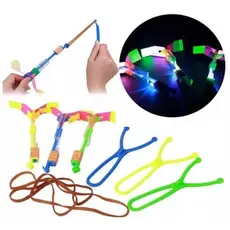 Estilingue Luz de Led Ao Ar Livre Luminoso Efeito Noturno Colorido Brinquedo Girocoptero