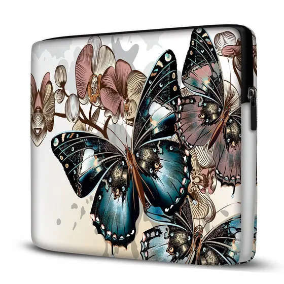 Capa Maleta Pasta para Notebook em Neoprene  - Borboletas 2