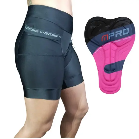 Bermuda Feminina Para Ciclismo Short Forro de GEL Befast Com Dois Bolsos - Super Confortável