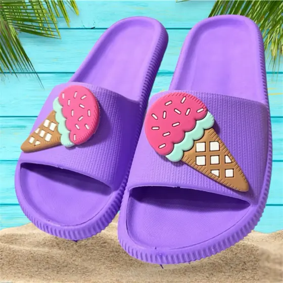Chinelo Nuvem Sorvete Slide Infantil Adulto Leve Macio Menina Menino Confortavel