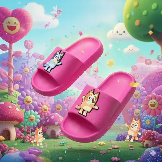 Chinelo Nuvem Slide Sandalia Infantil Papete Bluey e Blingo Confortavel Leve