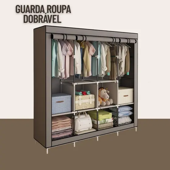 Guarda Roupa Dobrável Organizador Roupas Armario Dobravel Closet Roupeiro Guardar Roupa Grande