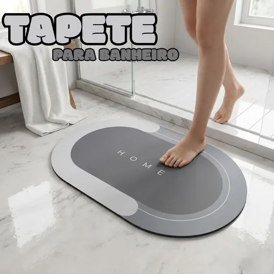 Tapete para Banheiro de Secagem Rápida e Altamente Absorvente  Ideal para Chuveiro Cozinha e Varanda