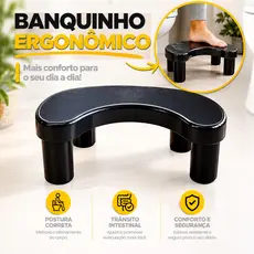Banquinho Para Apoio Dos Pes Banheiro Cocoras Ergonomico Antiderrapante Descanso De Pe Portatil