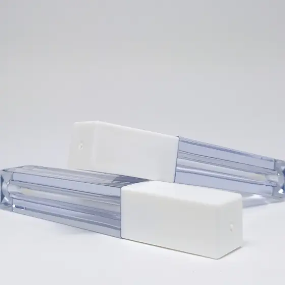 Lip Gloss Quadrado Transparente C Pincel Aplicador 4,5ml 10u
