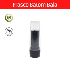 Frasco Para Batom Bala Bastão Hidratante Vazio Preto Luxo Maquiagem Refil 2u