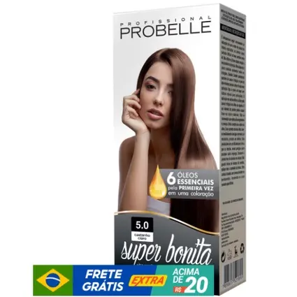 Coloração Super Bonita 50g 5.0 - Castanho Claro Probelle probelle