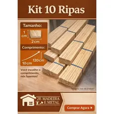 Ripa / Sarrafo de Madeira Pinus Aparelhada – Não Lixada – Ideal para DIY, Artesanato, Marcenaria e Decoração