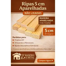 Ripa Sarrafo Madeira Pinus 5cm Aparelhada Não Lixada | Marcenaria, DIY, Artesanato, Ripado Decorativo