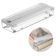 Porta Papel Alumínio Manteiga Organizador Multifuncional Alimentos Cozinha Utensílio Filme PVC Forno Rolos - Ou