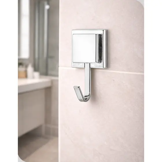 Gancho Adesivo 3M Cabide Inox Para Toalha Sem Furo Parede Banheiro Cozinha Porta Pano de Prato
