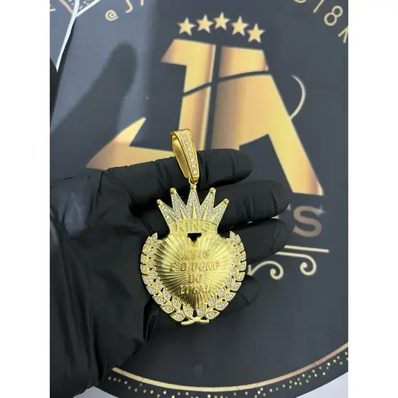 Pingente G Jesus é o dono do lugar de moeda antiga premium pura