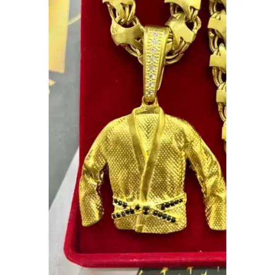 Pingente faixa preta G Tz coronel de moeda antiga pura