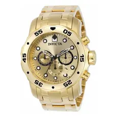 Relógio Invicta Pro Diver 0074 Banhado A Ouro 18k Com N.f