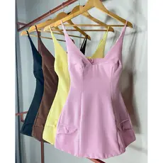 [LANÇAMENTO] Vestido Curto Alfaiataria – Elegante, Forrado e com Caimento Perfeito!