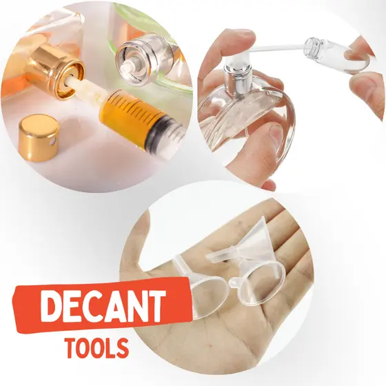 Kits Ferramentas Decant Perfume Bico Decantador Adaptador Seringa e Funil de Plástico Transparente Para Transferência