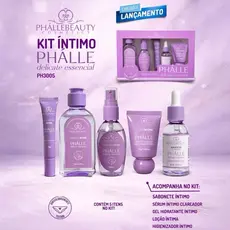 Kit Íntimo Feminino PHÁLLEBEAUTY Delicate Essencial – Limpeza, Hidratação e Frescor | 5 Itens