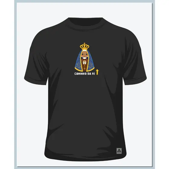 Camiseta Caminho da Fé Nossa Senhora Aparecida do Norte 100% Algodão Tradicional ou Babylook