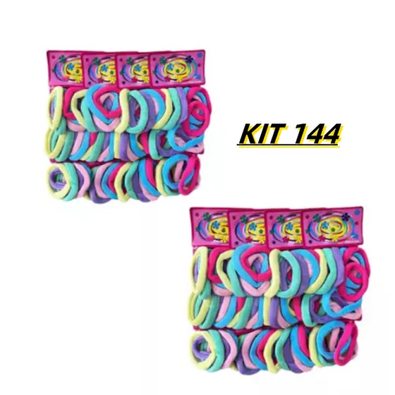 Xuxinha para cabelo de Meia kit 72/144 unidades Elasticos atacado Rabico e elástico para cabelo Scrunchie