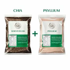 Kit Mix Semente De Chia Sementes Psyllium 100% Natural 50 a 500g