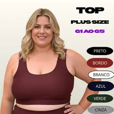 Top Cropped M ao G5 Nadador Plus Size Academia Grosso Suplex